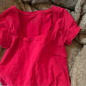 White House Black Market Red Short Sleeve Top